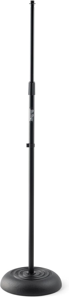 On-Stage MS7201B Round Base Mic Stand, Black