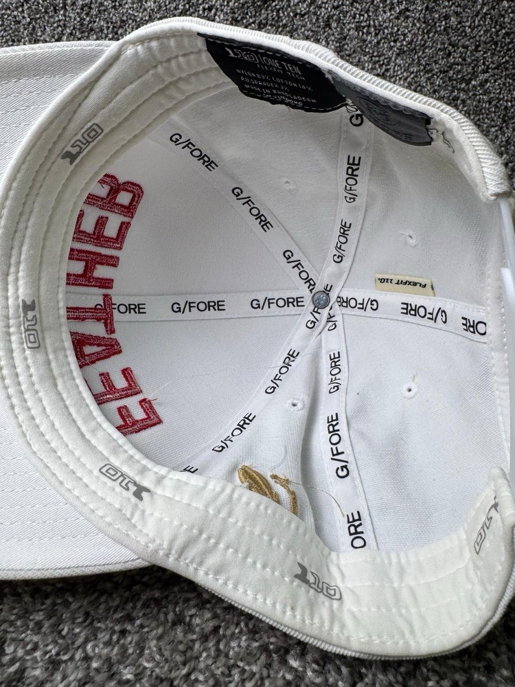 G/Fore Hat Cap Snapback One Size White Golf Hat Adjustable FEATHER