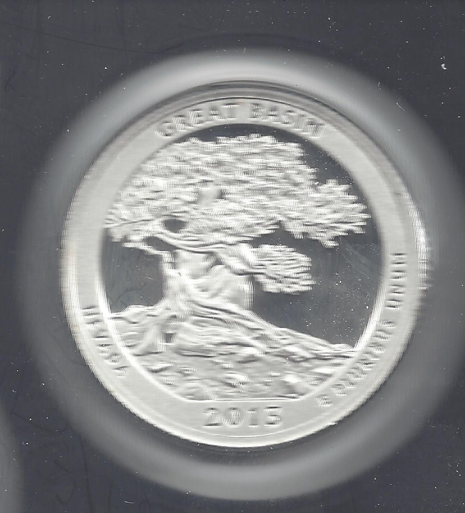 2013 S Silver Proof GREAT BASIN ATB Quarter - 90% Silver