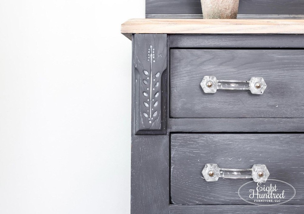 3" Antique Glass Pull Clear