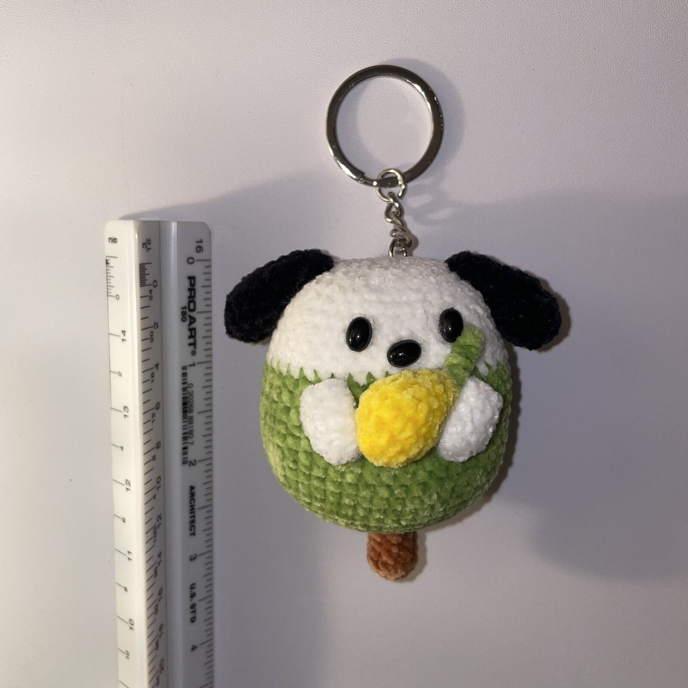 Pochacco Popsicle Soft Crochet Keychain