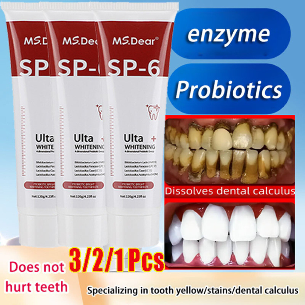 3/2Pcs Super Probiotic SP-6 Toothpaste, Probiotics Bright White Toothpaste, Sp 6