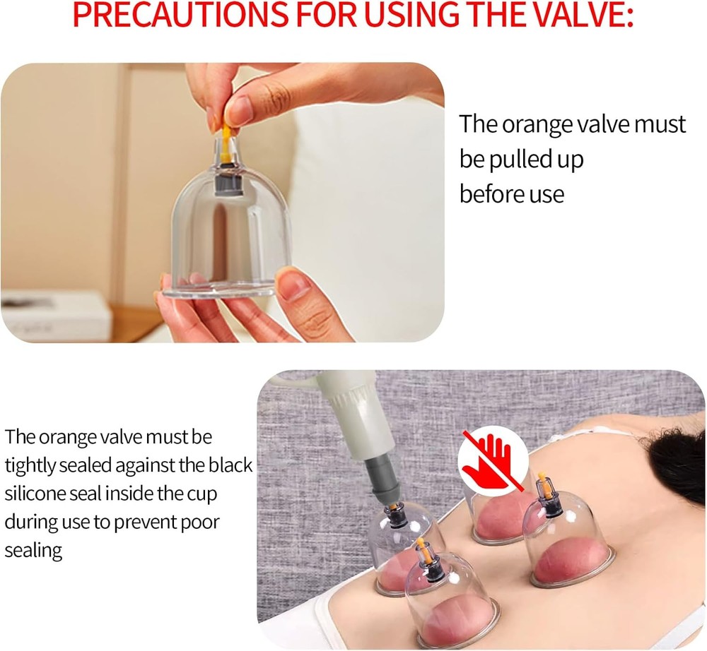 Vacuum Cupping Set 32 Cups with Manual Pump