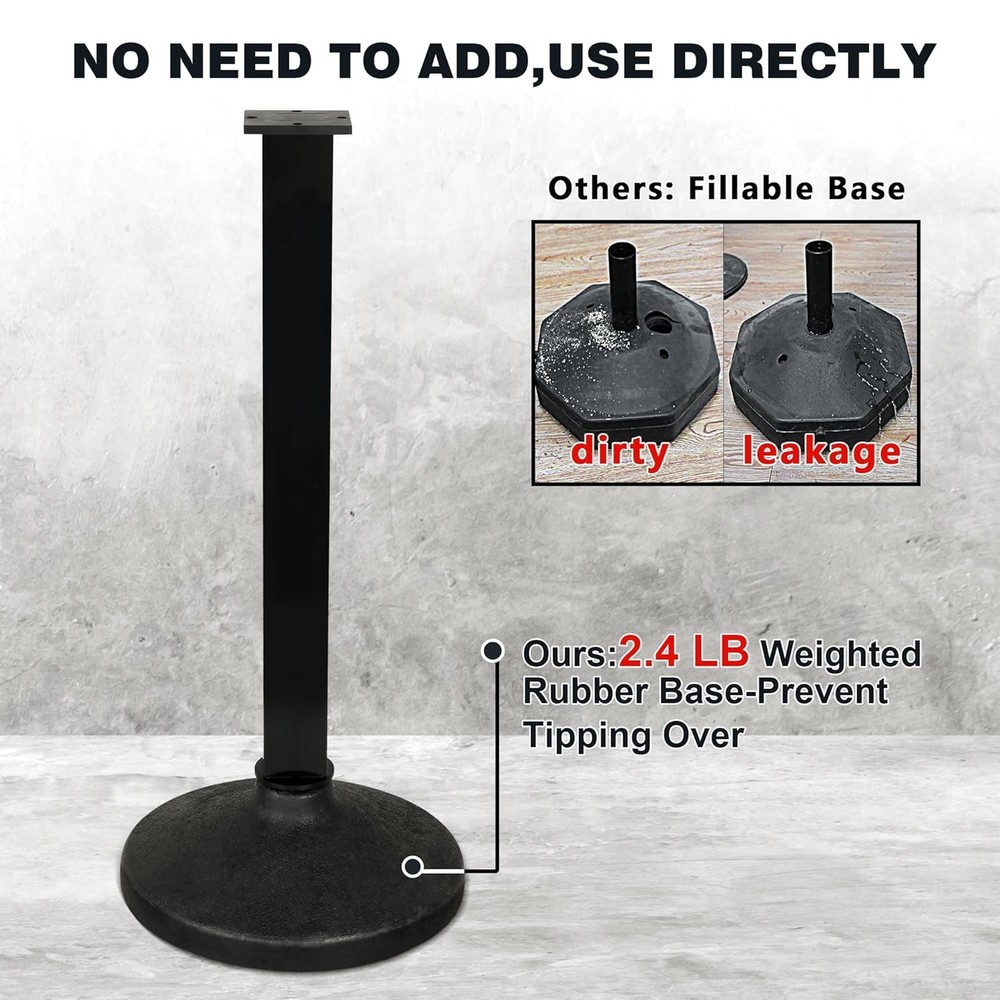 Stanchion Posts with Velvet Rope - Adjustable, Portable Crowd Control Solution