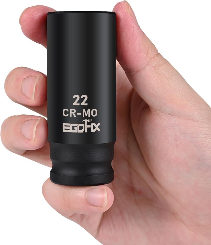 22mm Socket 1/2" Drive Deep Impact Metric Socket,CR-MO 6 Point