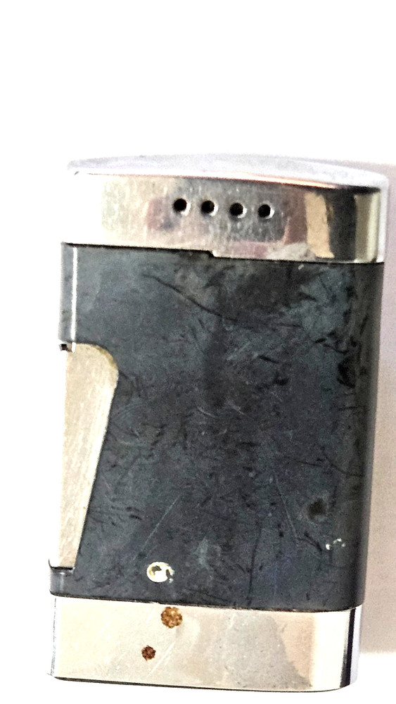 Vintage RONSON VARAFLAME Trigger Operated Cigarette Lighter Green Composite