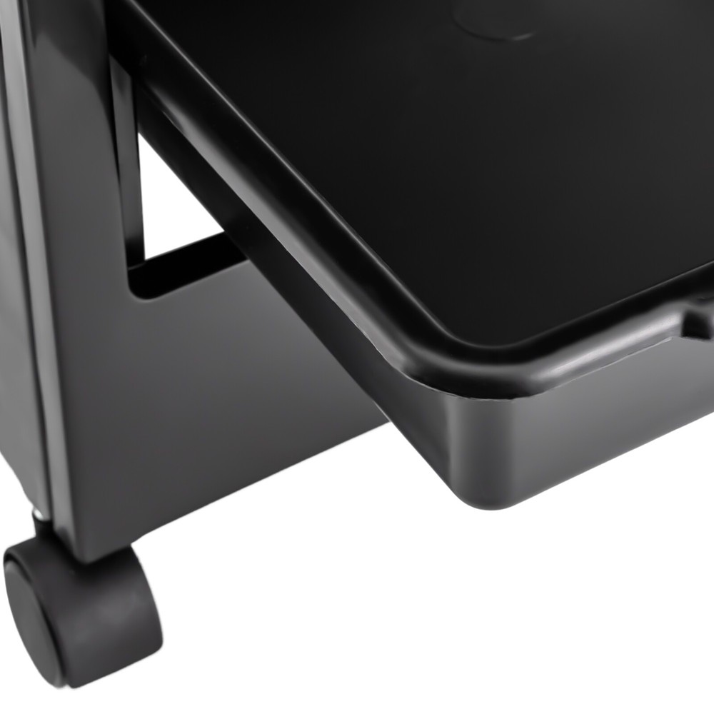 5 Tier Storage Bins with Lid Black Storage Container with Wheels Storage Office