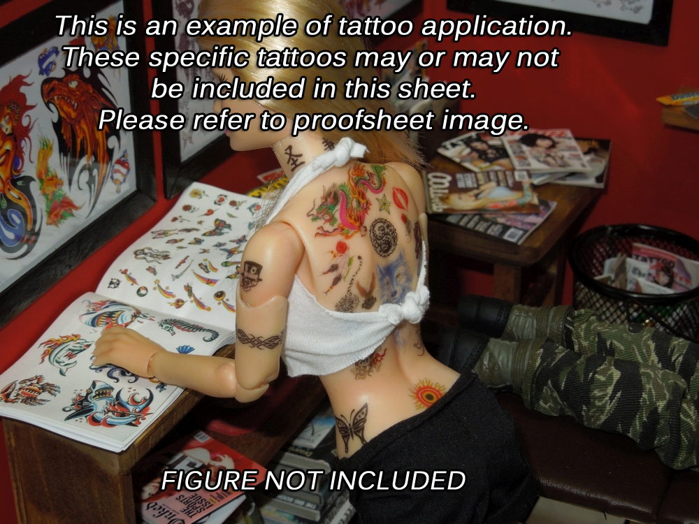 1/6 Scale Custom Tattoos: Viking Celtic pack - Waterslide Decals