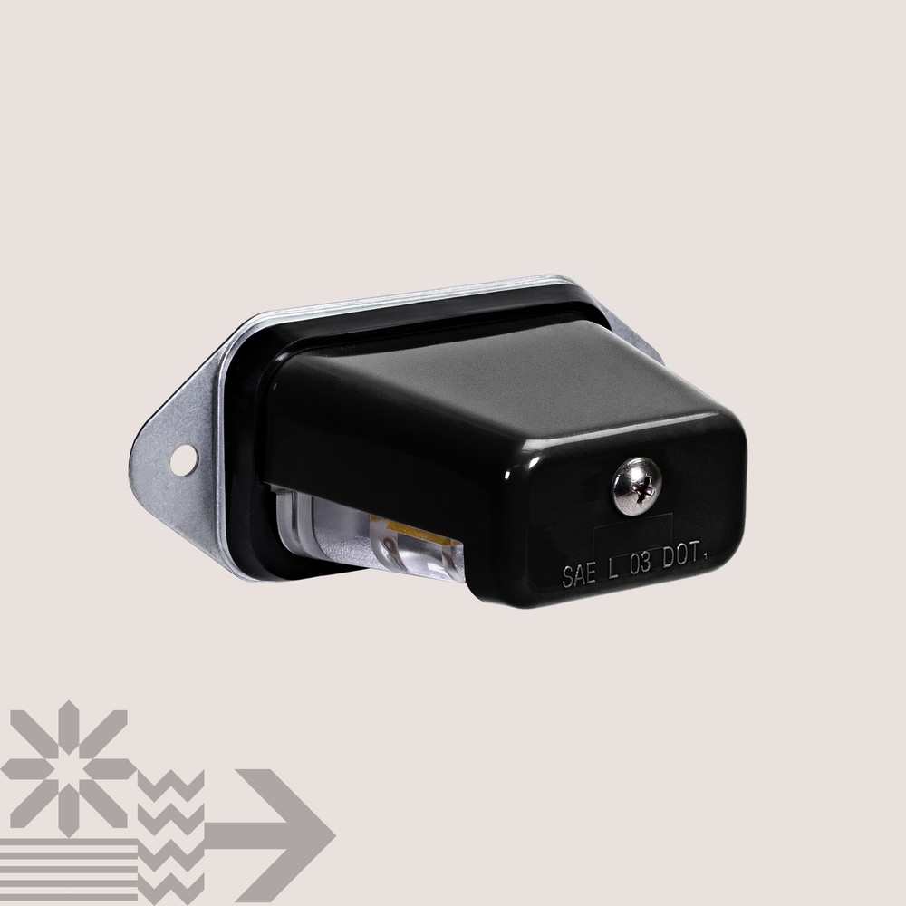 Black 12V DC Surface-Mount DOT LED License Plate Light for Trailer UTV ATV Truck