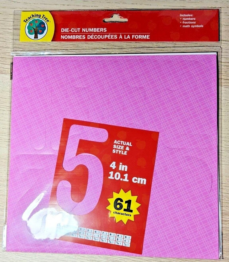 FROM TEACHING TREE DIE-CUT NUMBERS INCLUDES NUMBERS FRACTIONS & MATH SYMBOLS NEW