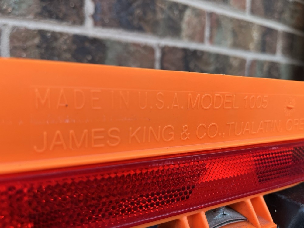 Safety Triangles James King & Co Model 1005 Reflective Folding Weighted USA Made
