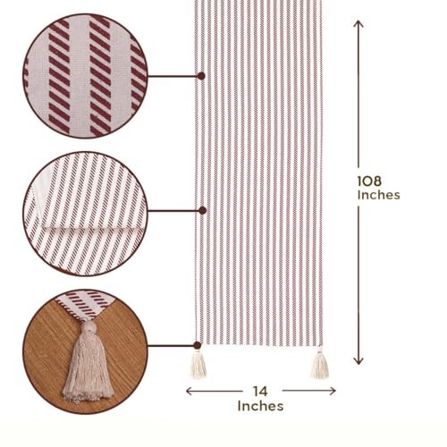 Christmas Table Runner 72 Inches Long | 100% Cotton Table Runner for