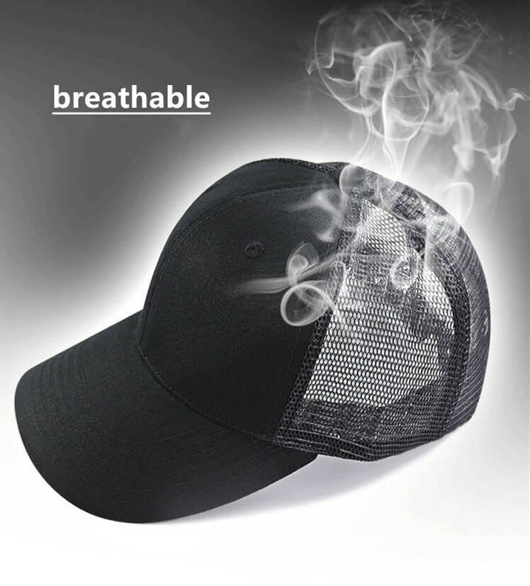 Trucker Hat Plain Mesh Back Solid Snapback Baseball Cap Visor Blank Hats Caps