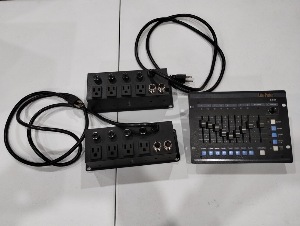 Lite Puter Bundle C-801  Dimming Console 8-CHANNEL, two P-404d Dimming Packs.