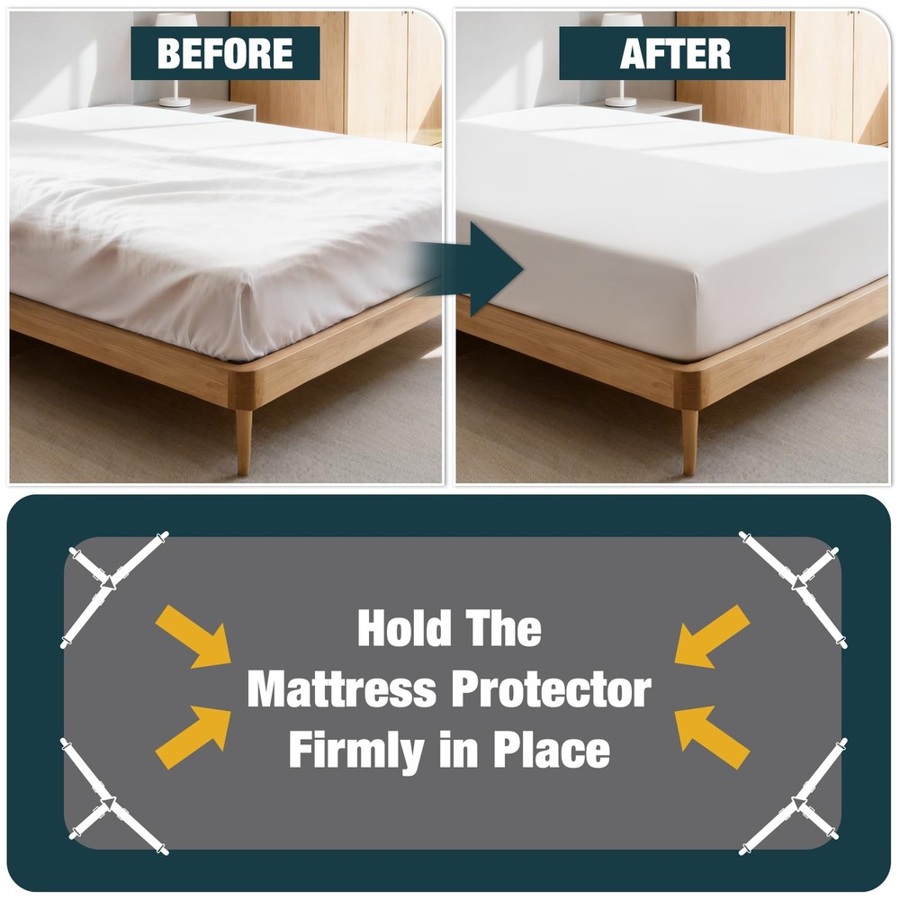 WHISPERING WONDER 4 Pack Adjustable Triangle Style 4 - White, White