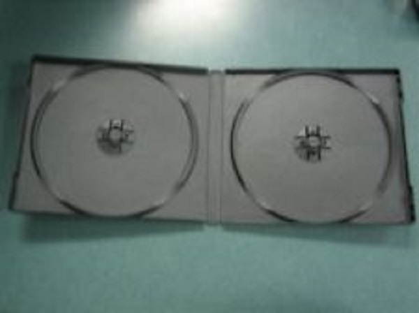 100 NEW TOP QUALITY 12MM DOUBLE BLACK POLY CD DVD CASE W/OUTER SLEEVE PSC30