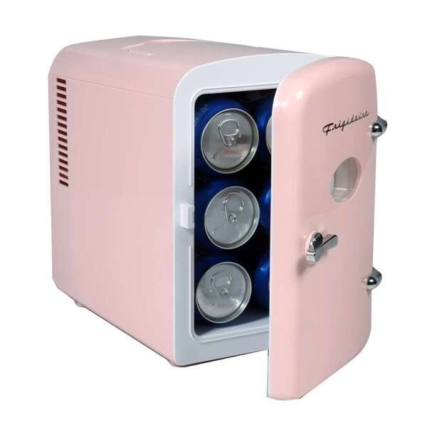 Frigidaire, 9 Can/5 Liter Mini Personal Fridge Cooler, Pink
