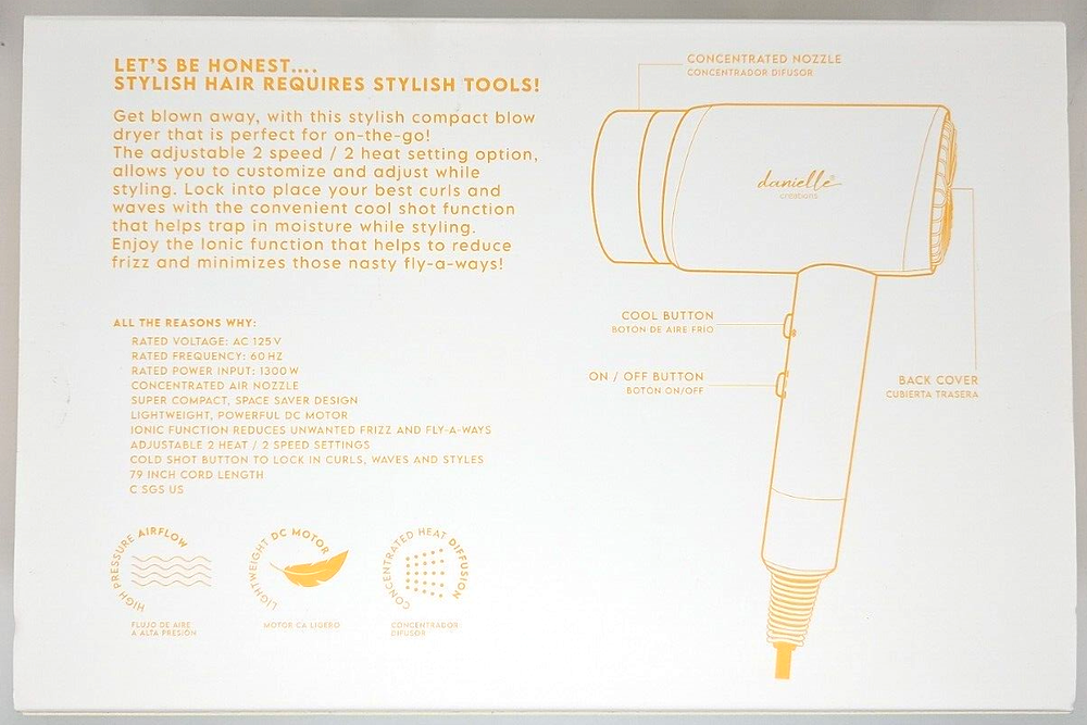 Danielle Creations Ionic Hair Blow Dryer
