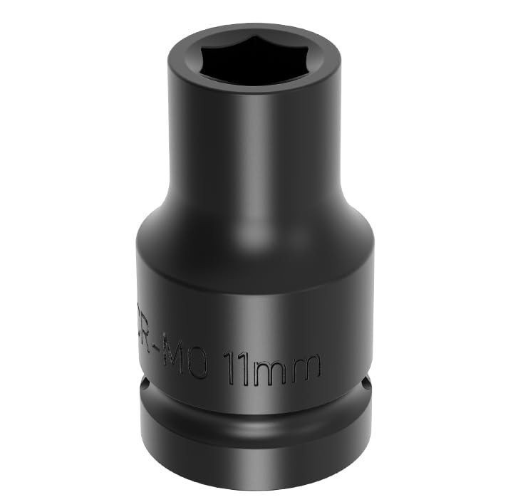 Impact Socket Shallow Socket 1/2 drive Lug Nut Flip Socket Chrome-Moly 11mm