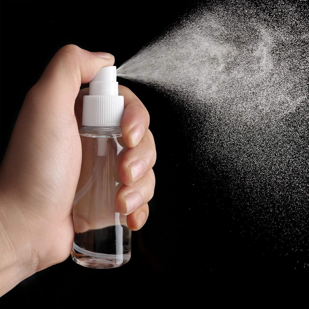 Empty 1oz Refillable Travel Spray Bottles 2 Pack Mini Atomizer for Cleaning