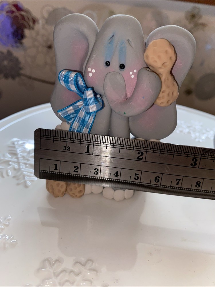 Handmade Clay Elephants- Cute. Excellent Condition- MISC-3