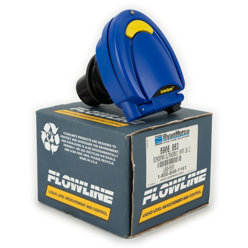 Flowline EchoSpan Ultrasonic Liquid Level Sensor, 26.2ft / 8m Range, LU-83-5101