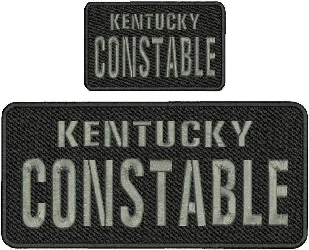 kentucky constable embroidery patch 5x11 aand 3x5 hook on back