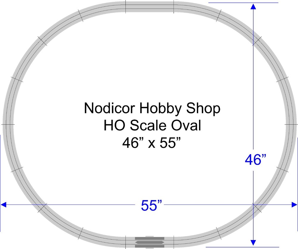 Bachmann E-Z Track HO Scale 46" X 55" Oval Basic Train Track Set