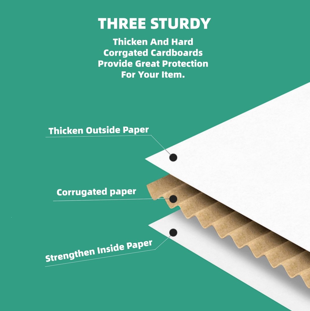 4x4x2 inch Small White Mailers Boxes Recyclable Corrugated Gift Box for Packa...