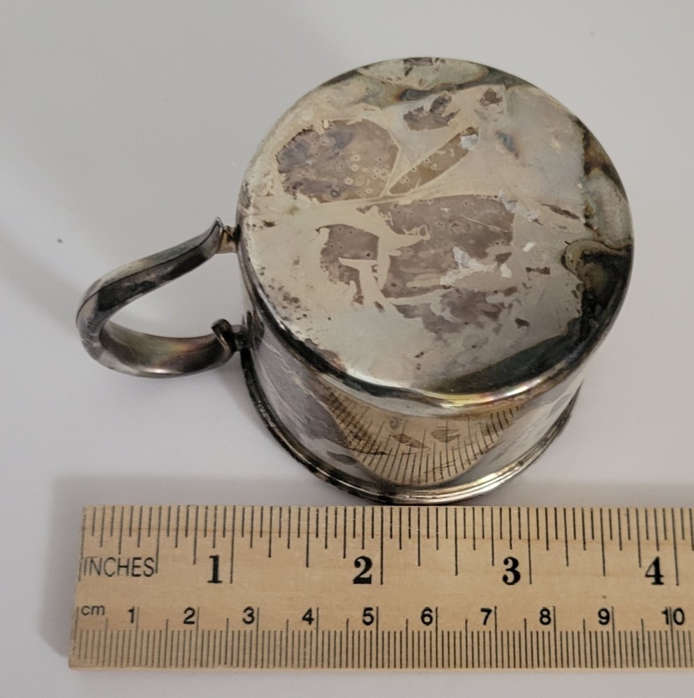 Tarnished Silver Baby Cup ONEIDA