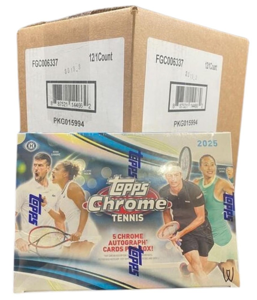 2025 Topps Chrome Tennis Breaker's Delight 12 Box Case