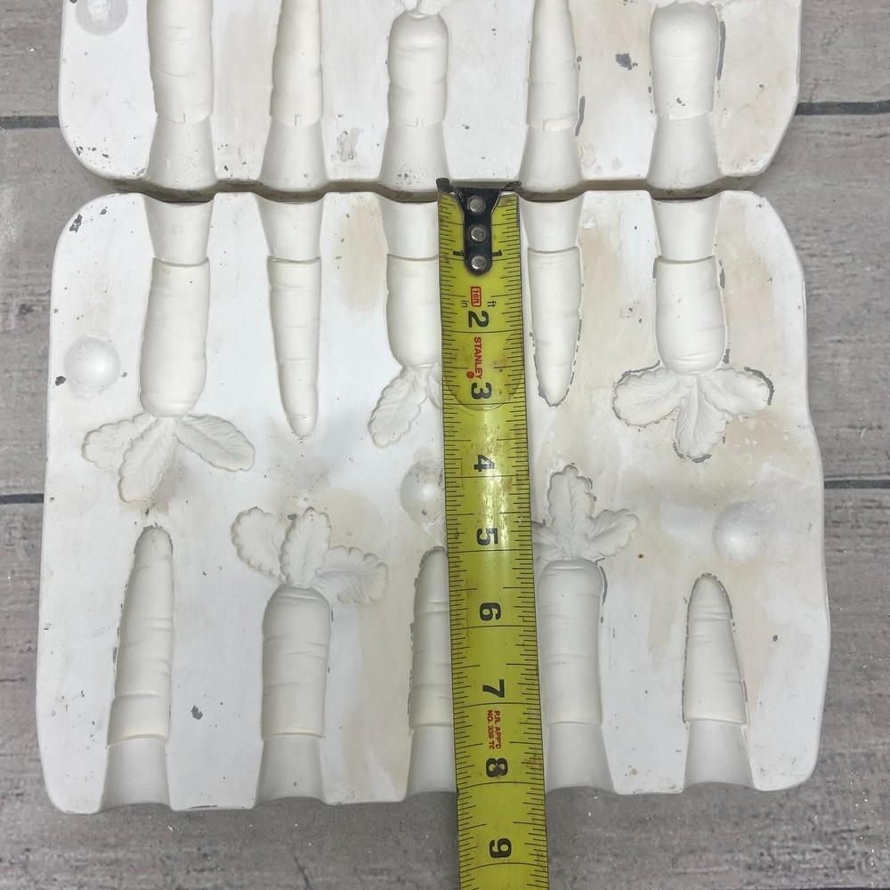 Vintage Clay Magic Ceramic Casting Mold Five Carrots #J1048