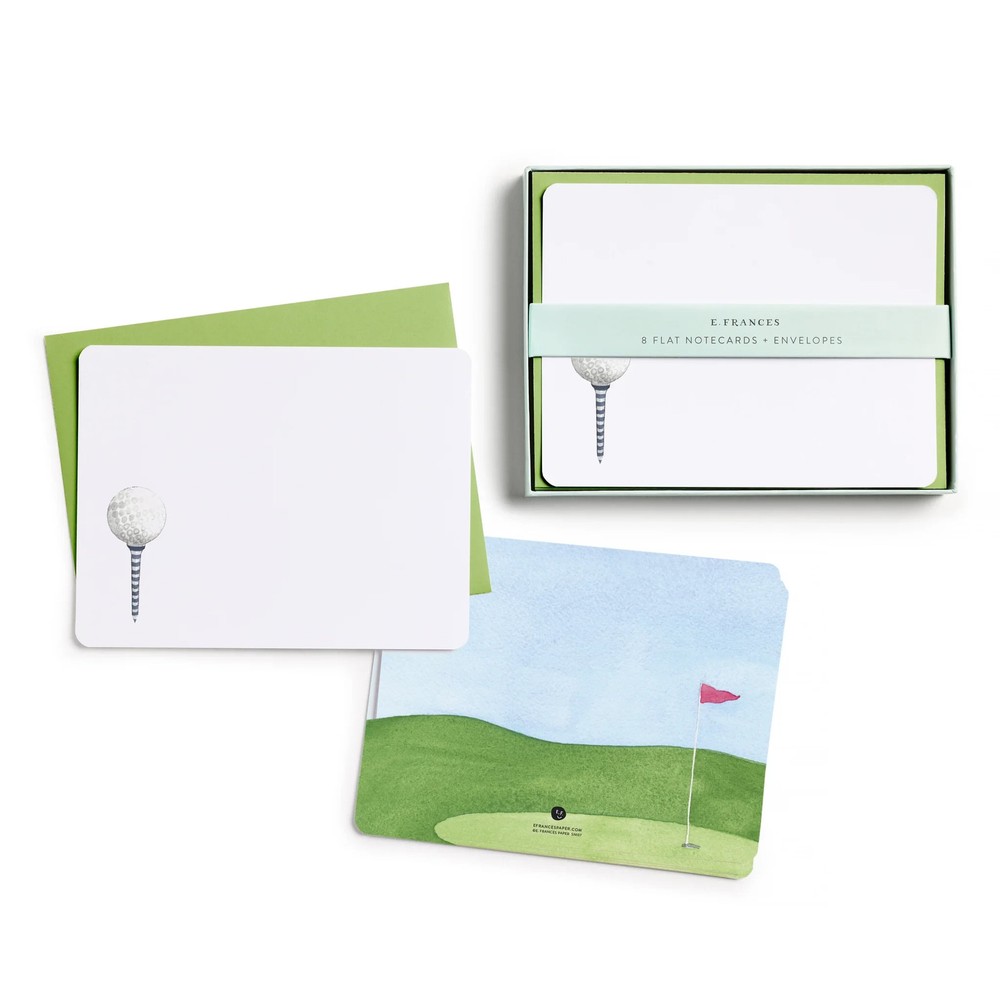 E. Frances - Golf Tee Flat Notes, Box of 8