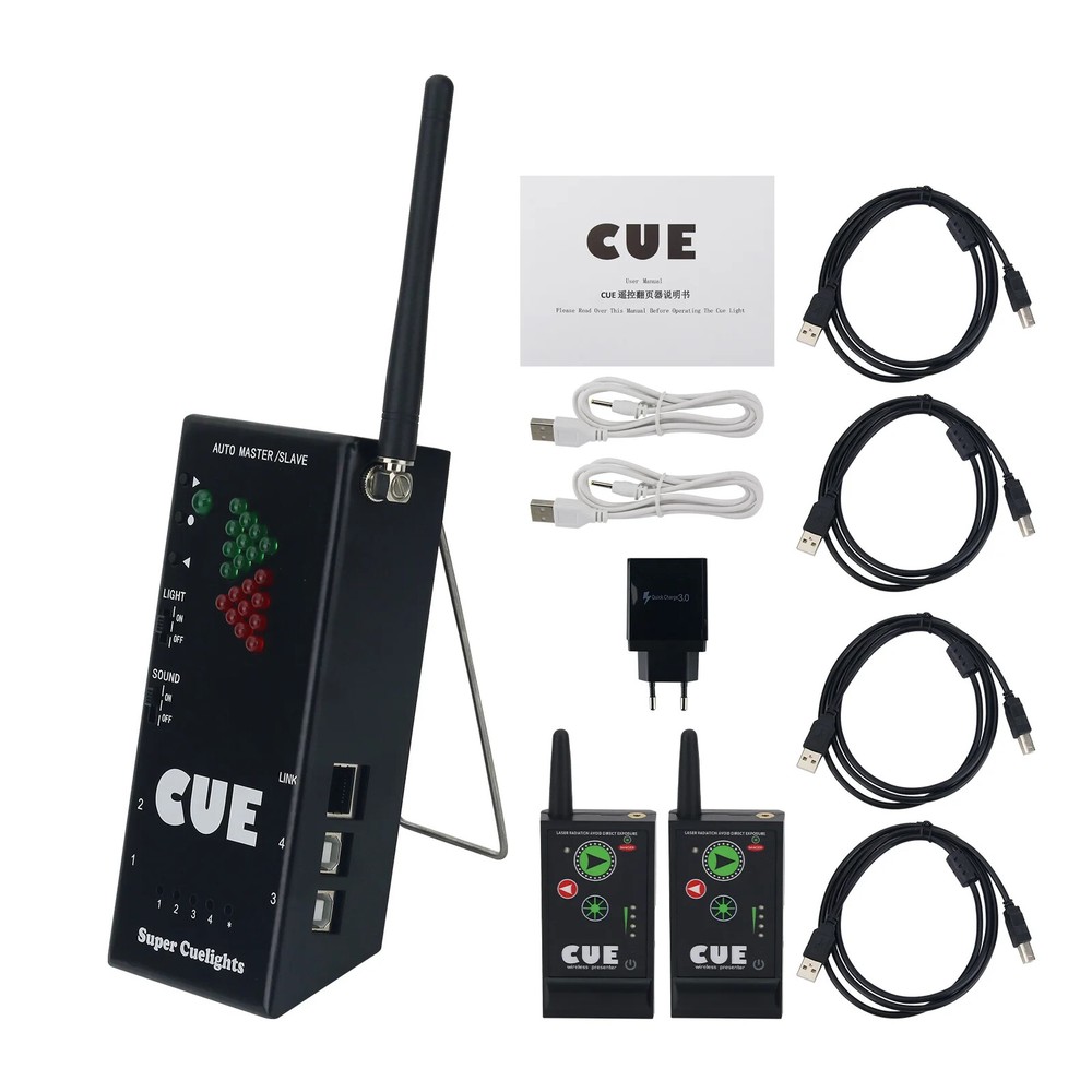 Super Cuelight Presenter Remote 1 Receiver 2 Transmitters for PPT Presentation