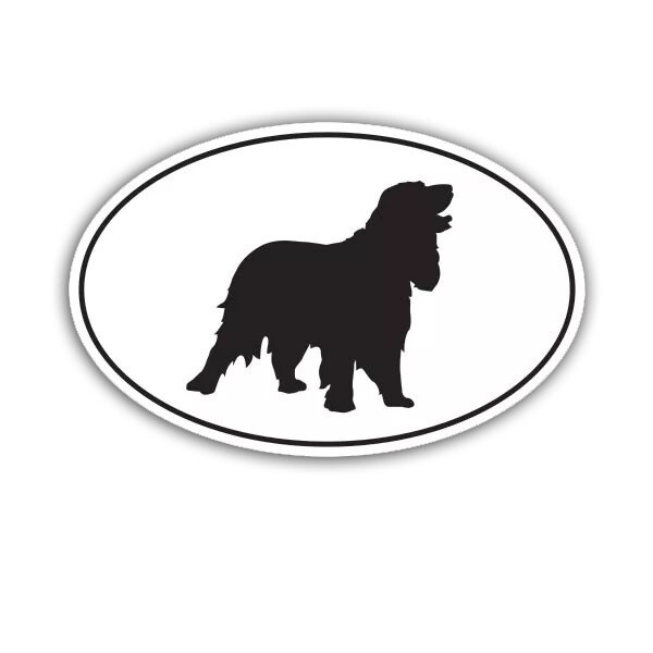 English Cocker Spaniel Euro Oval Sticker Decal