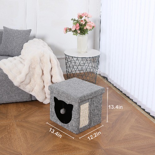Vibrant Life Cat Cube Condo, GRAY