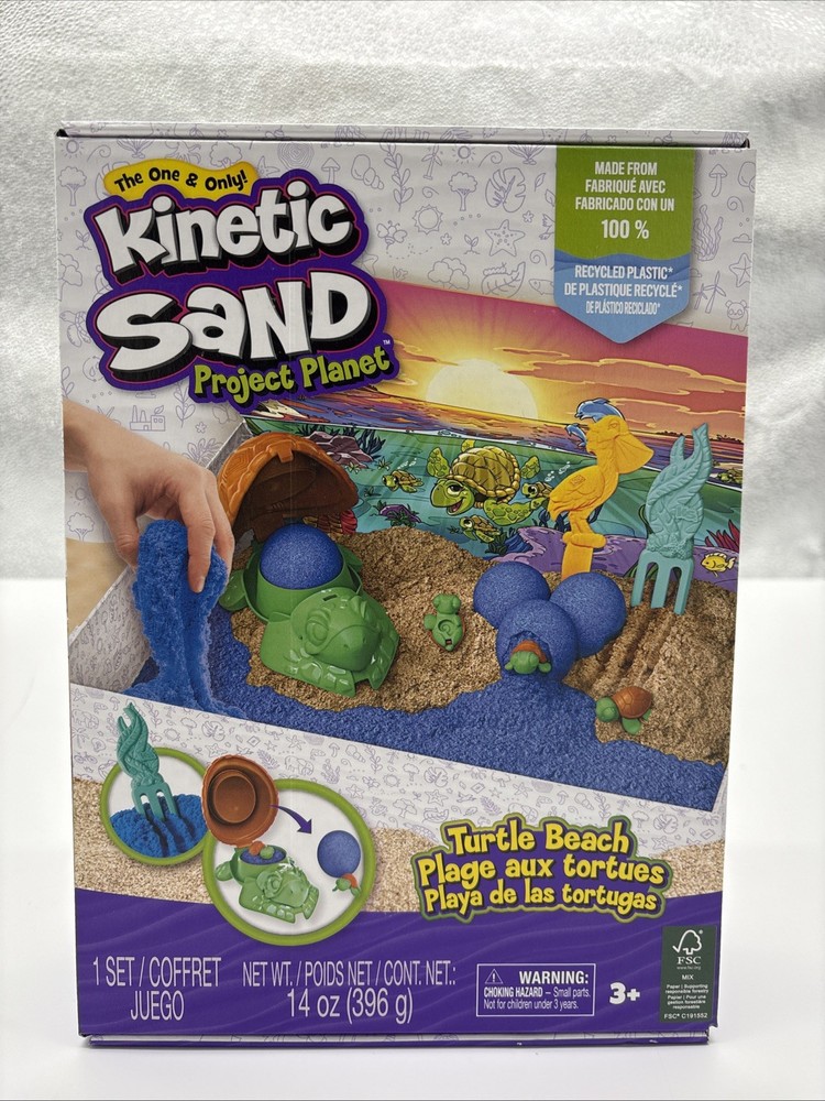 Kinetic Sand Project Planet Turtle Beach Set ~ New ~