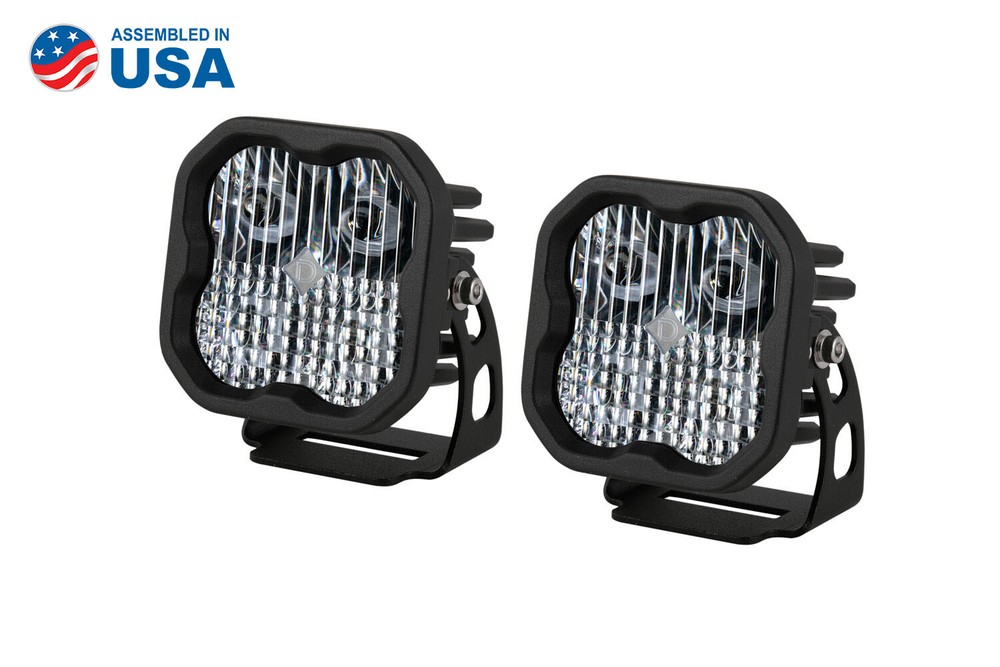 Diode Dynamics SS3 White Pro LED Pod (pair) Combo Optic w/amber backlight