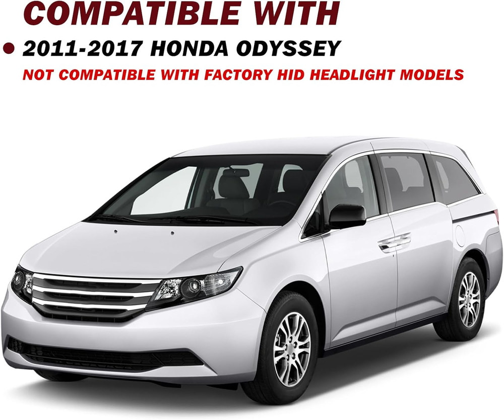 Headlights Assembly Replacement for 2011-2017 Honda Odyssey [Halogen Model Only]