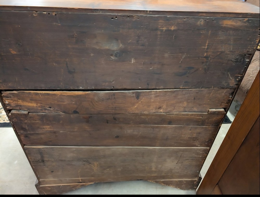 Early 18th Century Walnut Fall Front Desk W/Brass Handles + OG Key Covers