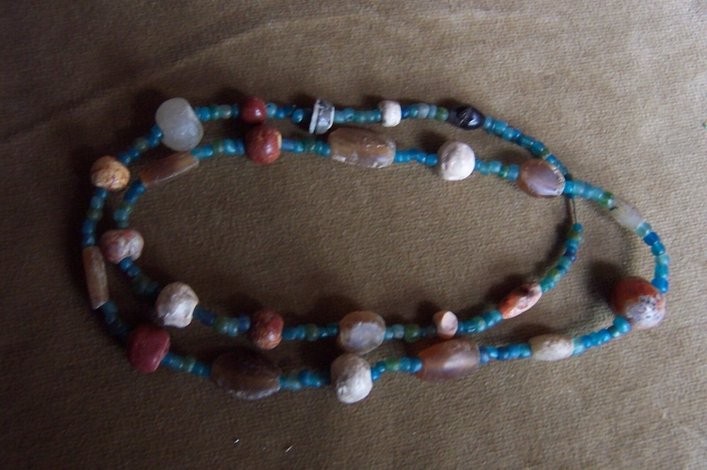 Precolumbian ancient necklace-30"