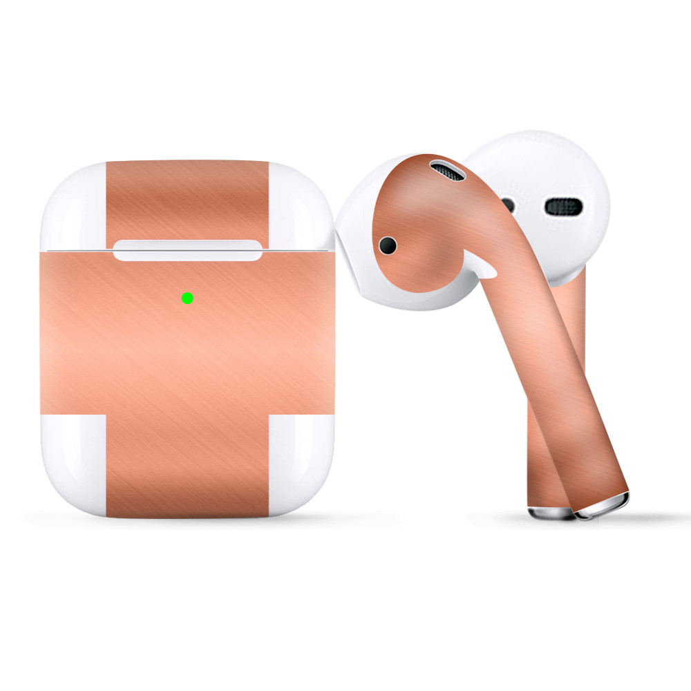 Skins Wraps compatible for Apple Airpods  Copper Panel