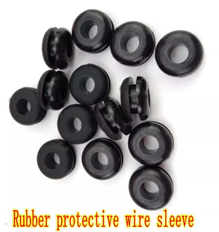 10 Pcs Black Double Sided Rubber Protective Coil Sealed Through Hole Rubber Plug