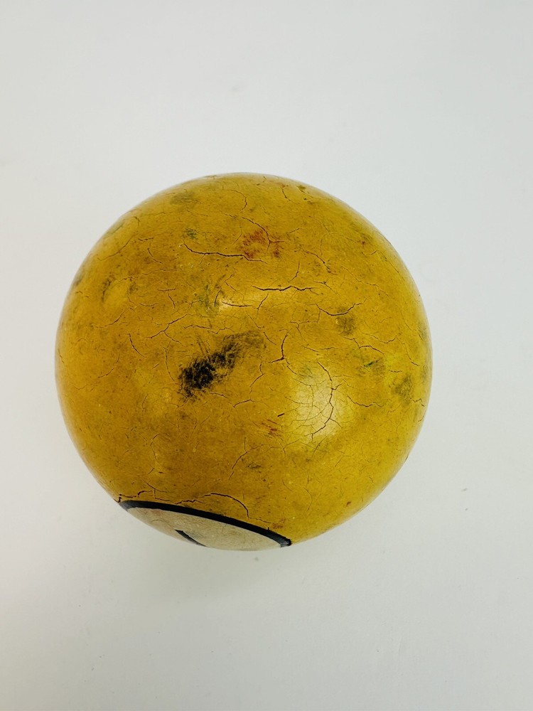 Vintage Clay #1 Solid Yellow Pool Billiards Ball