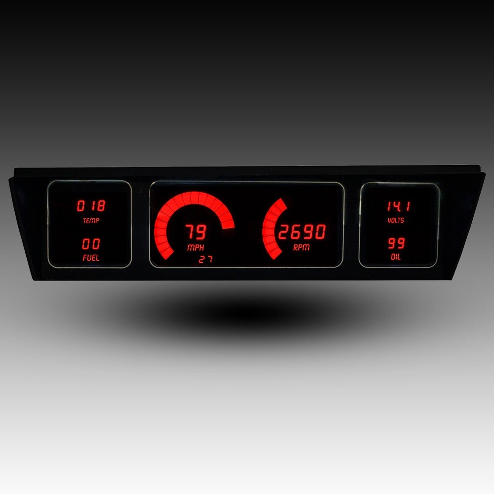 1977-1990 Chevy Impala / Caprice Digital Dash Panel Red LED's Made In USA