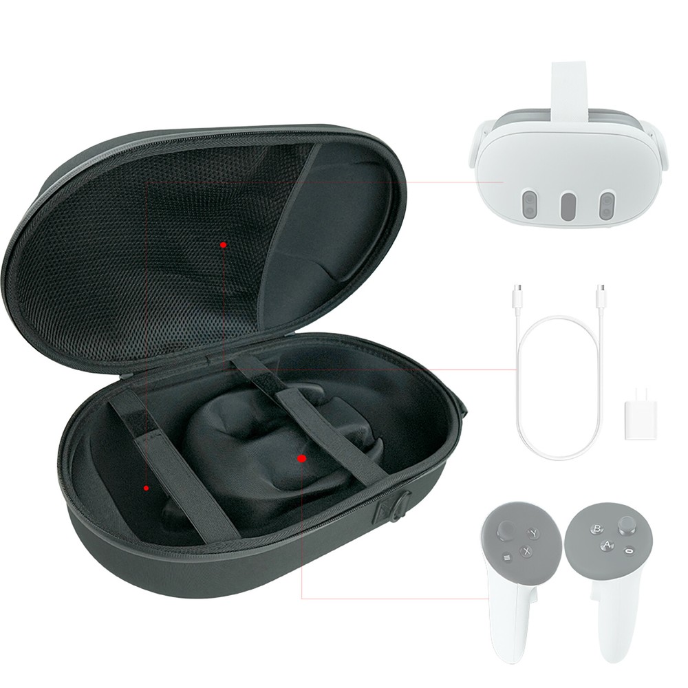 Travle Carrying Case Storage Bag for Quest 3 VR Headset & Controller Accessories