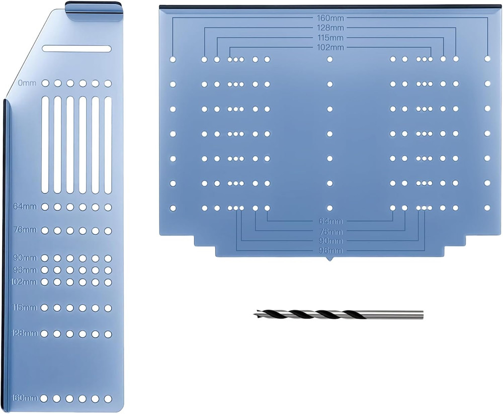 Kitchen Cabinet Pulls Installation Jig Drill Mounting Template for Cabinet Knobs