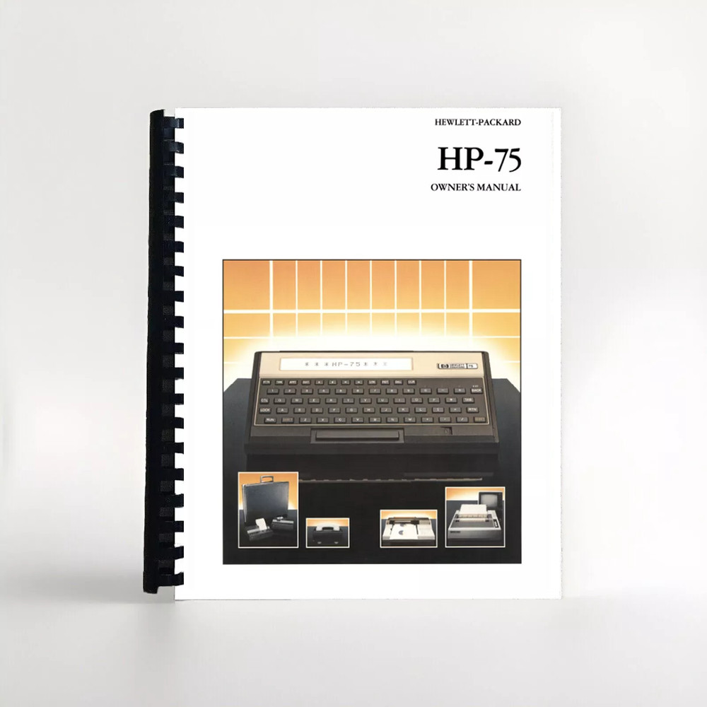 Manual for Hewlett Packard HP 75C Calculator