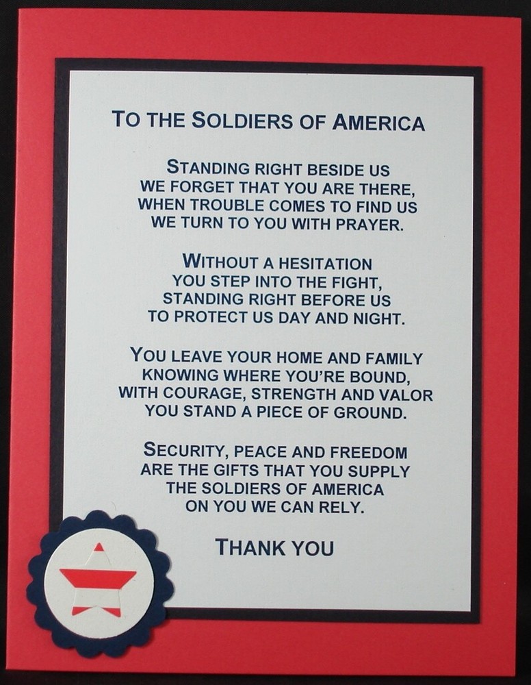 Hand Made Greeting Card, MILITARY