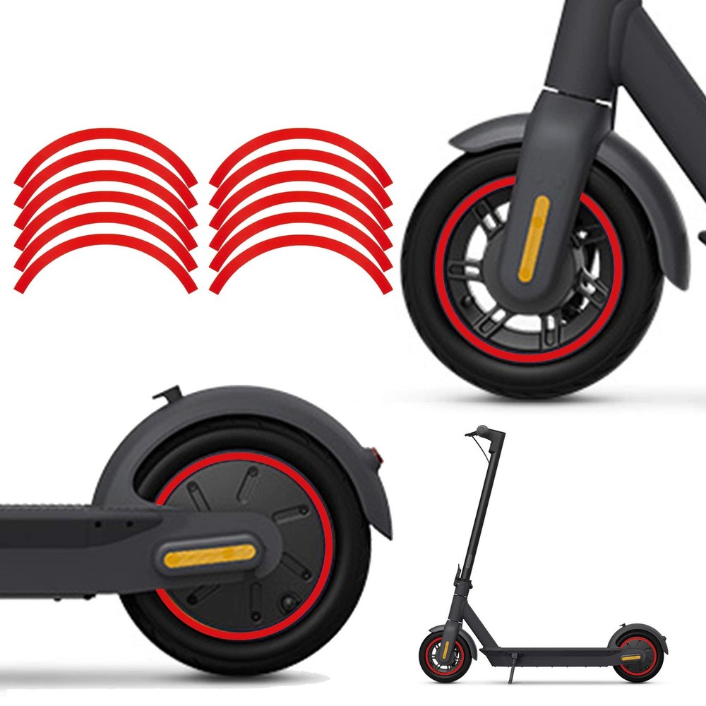 TOMALL Scooter Reflective Sticker Waterproof Reflective Wheel Stickers Compat...